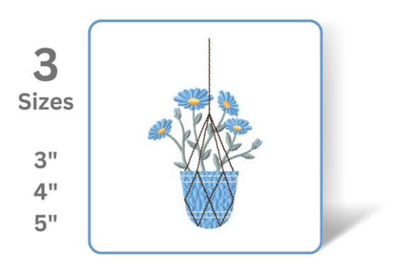 Hanging Flower Embroidery Design
