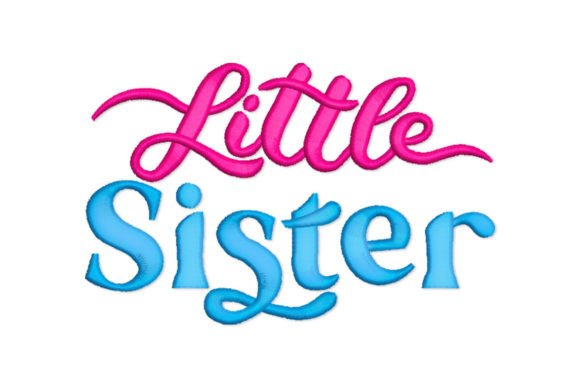 Little Sister Embroidery Design
