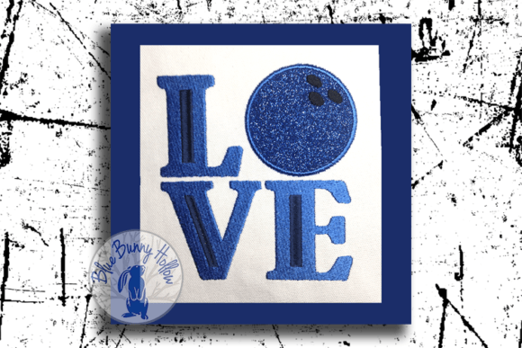Love Bowling Embroidery Design