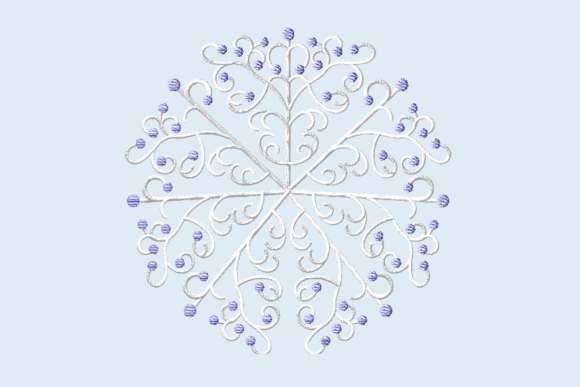 Magical Ice Flakes Embroidery Design