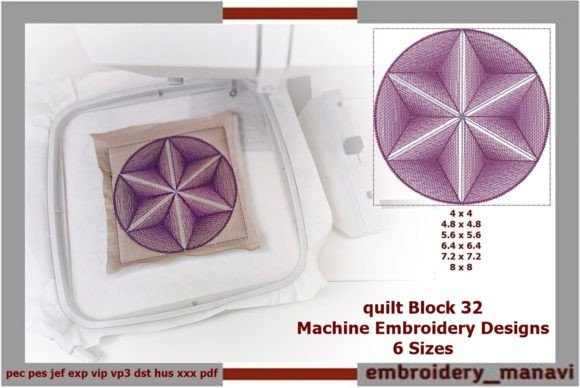 Quilt Block 32: Seasonal Embroidery Gem