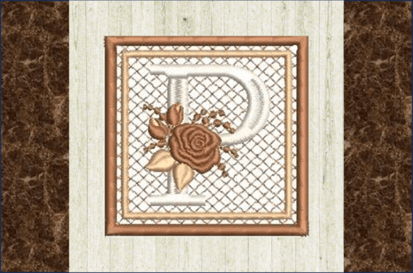 Rose Mini Quilt-P Embroidery Design
